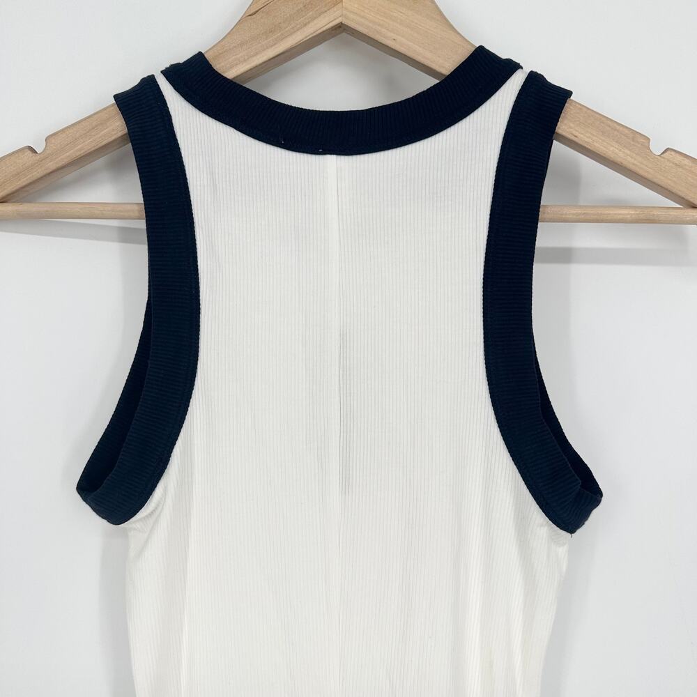 SKIMS Soft Lounge Tank Dress Ribbed Contrast Trim Sleeveless Ringer Mini NWT - Picture 8 of 9